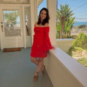 Free people off the shoulder a-line dress. Size S